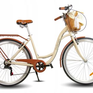 ROWER DAMSKI MIEJSKI 26 / 28 SHIMANO 7B LEKKA DAMKA KOSZ + WKŁAD GRATIS